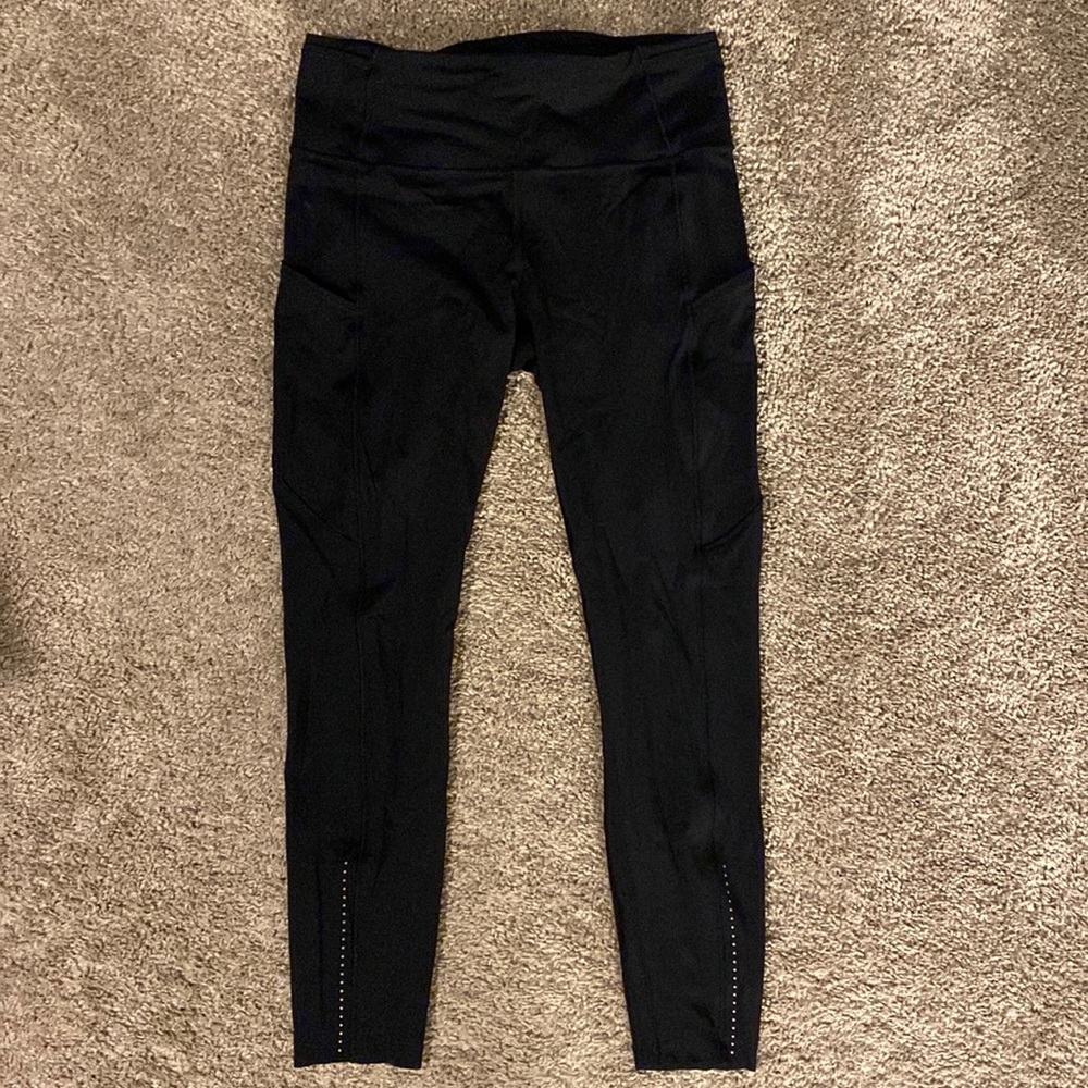 Lululemon Black Fast & Free Leggings Size 8